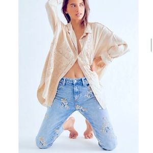 DRIFTWOOD Giselle Jeans Size 25 Style Ditzy Garden - Light Wash, like new!!